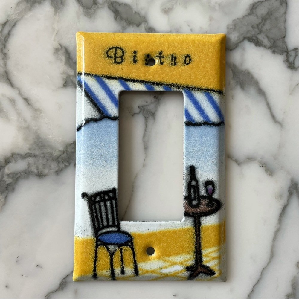 French Bistro Enamel Rocker Switchplate Cover